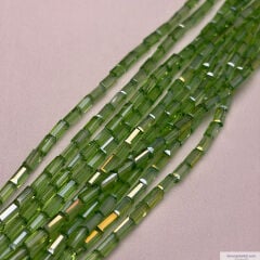 3x6mm Baget Kristal Su Yeşili Rengi