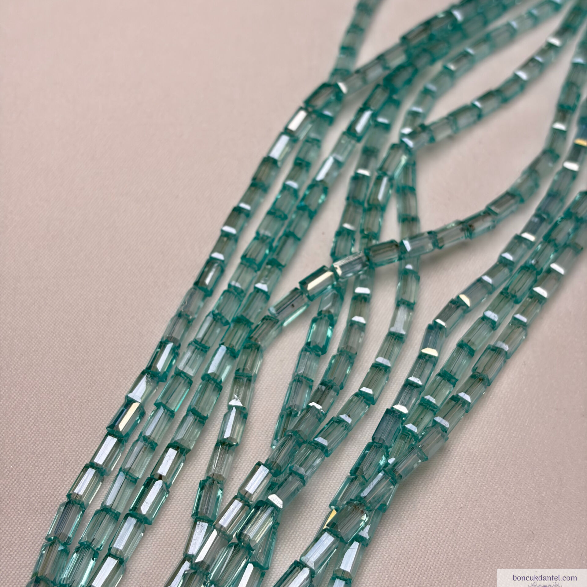 3x6mm Baget Kristal Mint Rengi