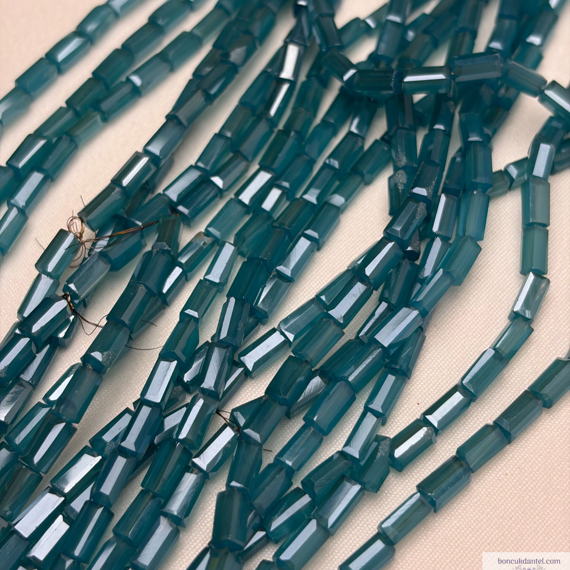 3x6mm Baget Kristal Buzlu Firuze Rengi