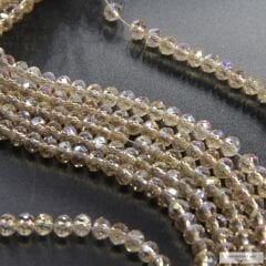 6mm Basık Dizi Kristal Vizon