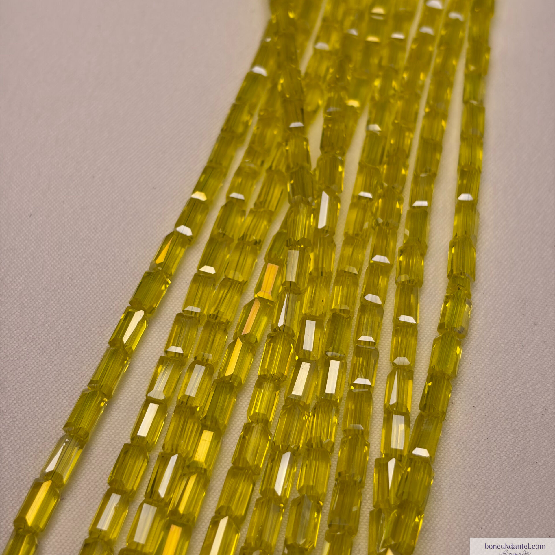 3x6mm Baget Kristal Limon Rengi