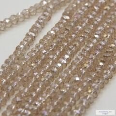 6mm Basık Dizi Kristal Vizon