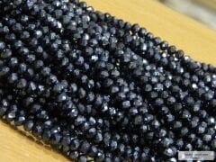 6mm Basık Dizi Kristal Lacivert (Füme)