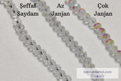 6mm Basık Dizi Kristal Çok Janjan