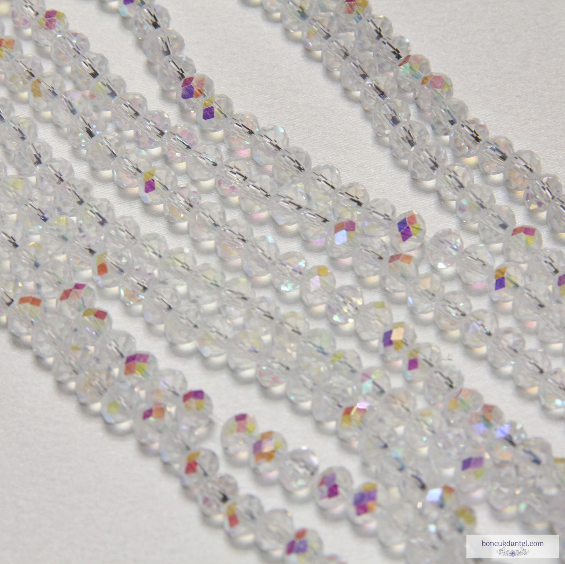 6mm Basık Dizi Kristal Çok Janjan