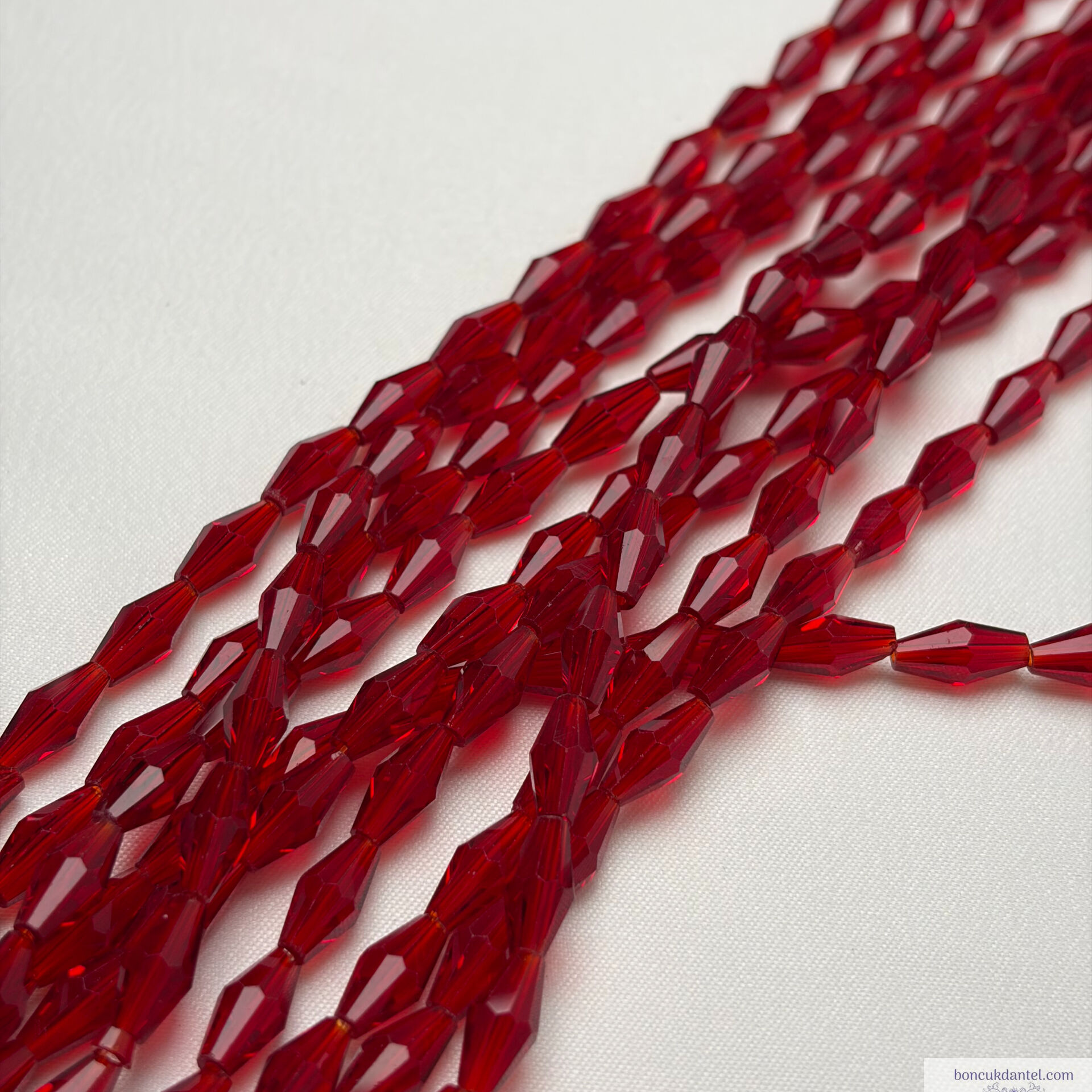6x12mm Arpa Şeffaf Bordo Rengi