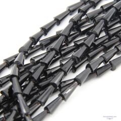 6x12 mm Huni Şeklinde Dizi Kristal Siyah