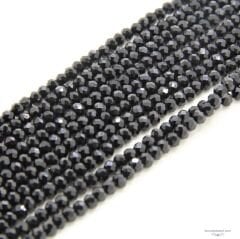 4mm Basık Dizi Kristal Siyah