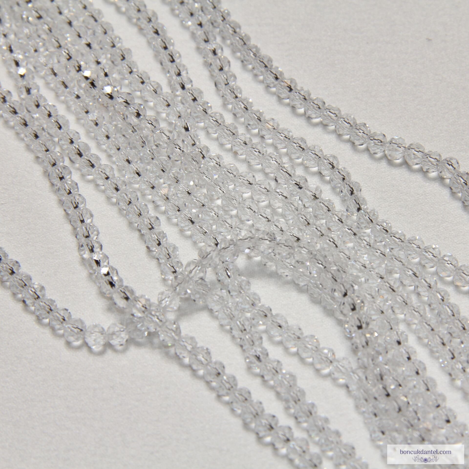4mm Basık Dizi Kristal Saydam Cam Rengi