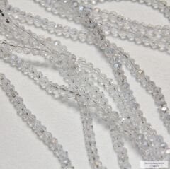 4mm Basık Dizi Kristal Az janjanlı Şeffaf Renk