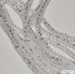 4mm Basık Dizi Kristal Çok janjanlı Şeffaf Renk
