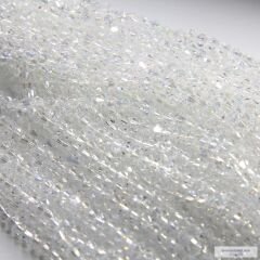 4mm Piramit Dizi Kristal Az Janjanlı Şeffaf Cam Rengi 100 dizi