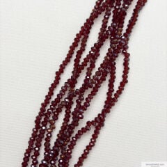 1mm Basık Kristal Bordo Rengi