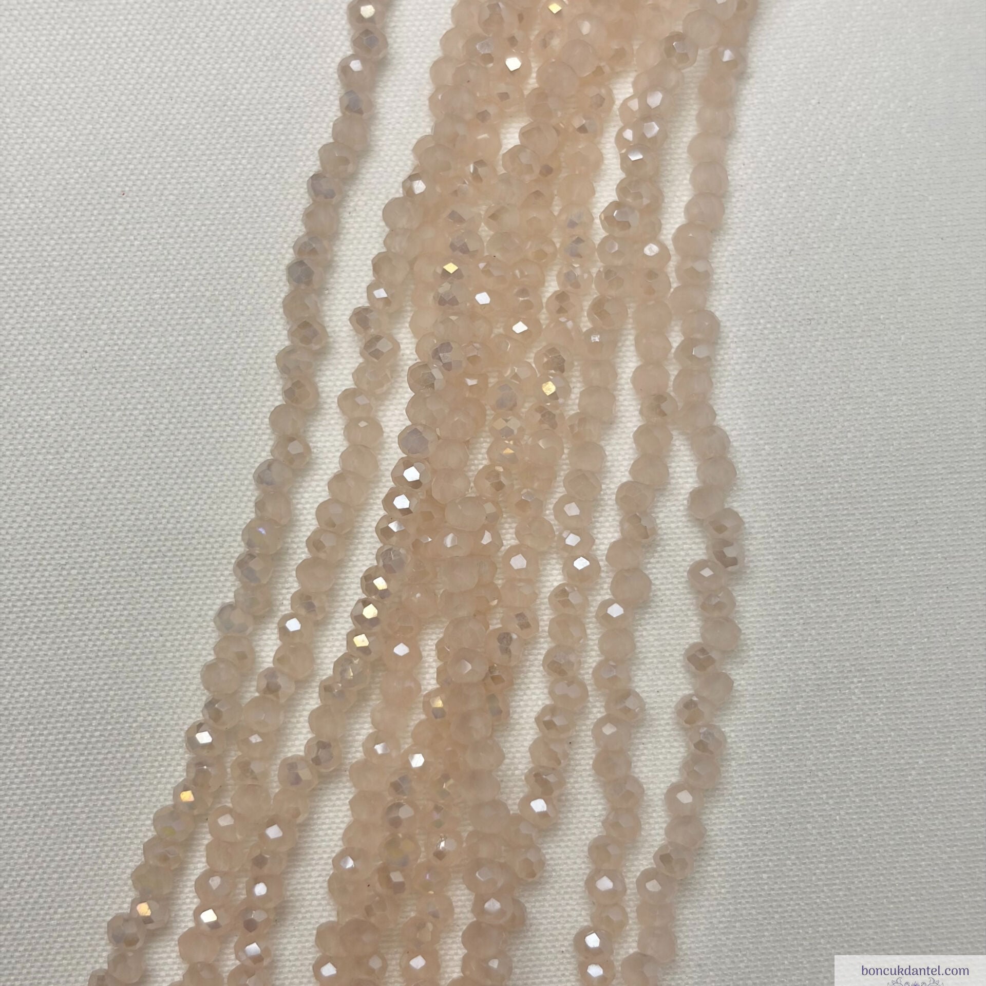 1mm Basık Kristal Buzlu Pembe Rengi
