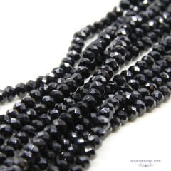 8mm Basık Dizi Kristal Siyah