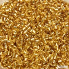 Orta boy Kesme Boncuk Altın Rengi - 250 gram