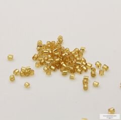 Orta boy Kesme Boncuk Altın Rengi - 250 gram