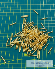 2 CM Boru Cam Boncuk Altın Rengi