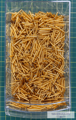 2 CM Boru Cam Boncuk Altın Rengi