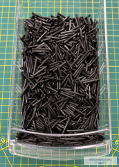 2 CM Boru Cam Boncuk Siyah Renk