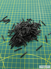 2 CM Boru Cam Boncuk Siyah Renk