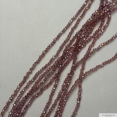 1mm Basık Kristal Gül Kurusu Rengi