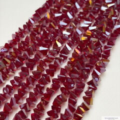 8mm Üçgen (Çapraz) Bordo Rengi