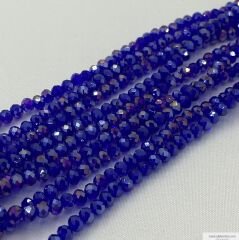 4mm Basık Dizi Kristal Saks Rengi