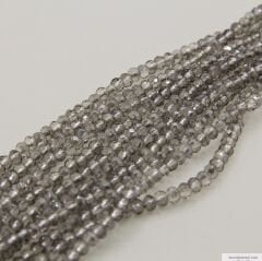 4mm Basık Dizi Kristal Duman Rengi