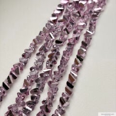 8mm Üçgen (Çapraz) Çift Gümüş Rengi