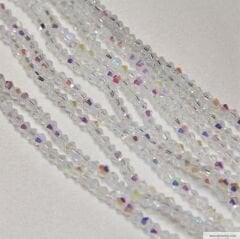 3mm Piramit Dizi Kristal Çok janjanlı Şeffaf Rengi