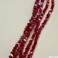 4mm Üçgen (Çapraz) Kristal Kırmızı Rengi