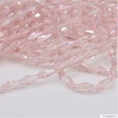 4x8 Arpa Model Dizi Kristal Pudra Pembe Rengi