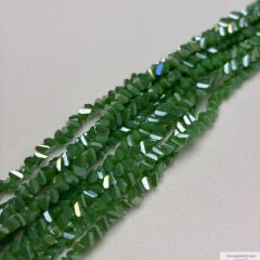 4mm Üçgen (Çapraz) Kristal Mat Yeşil Rengi