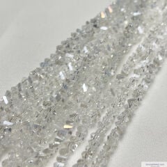 4mm Üçgen (Çapraz) Kristal Az Janjanlı Şeffaf Rengi