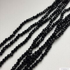 2mm Basık Kristal Siyah Rengi