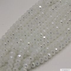 8mm Basık Dizi Kristal Buzlu Beyaz Rengi