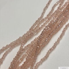 2mm Basık Kristal Pudra Pembe Rengi