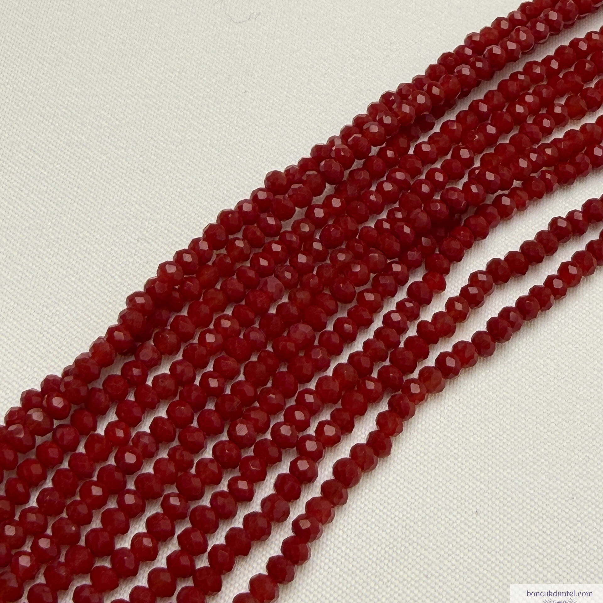 2mm Basık Kristal Mat Bordo Rengi