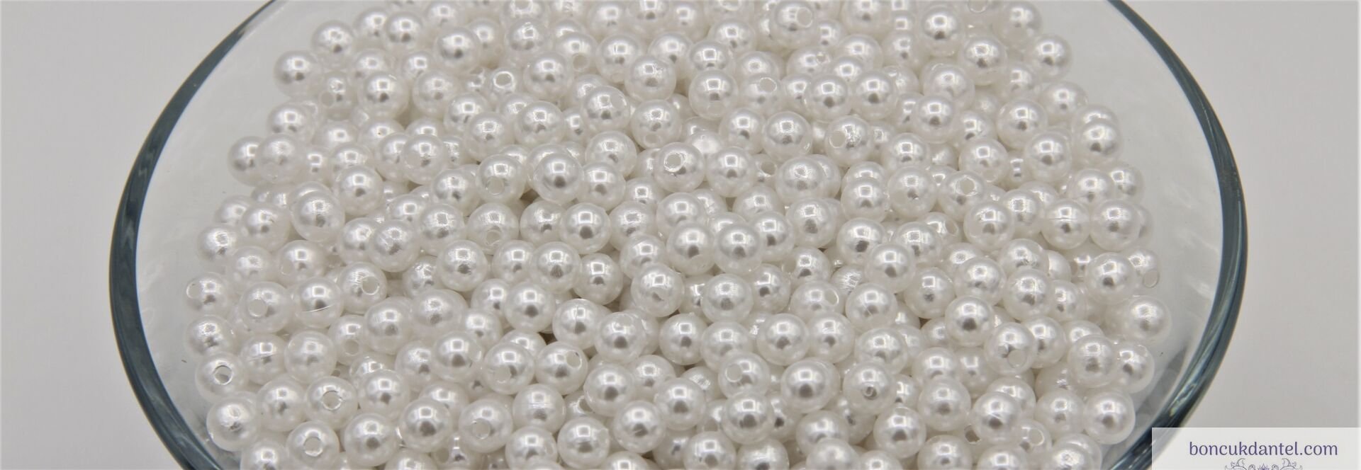 6mm Lüks İnci Kırık Beyaz Rengi (100) Gram