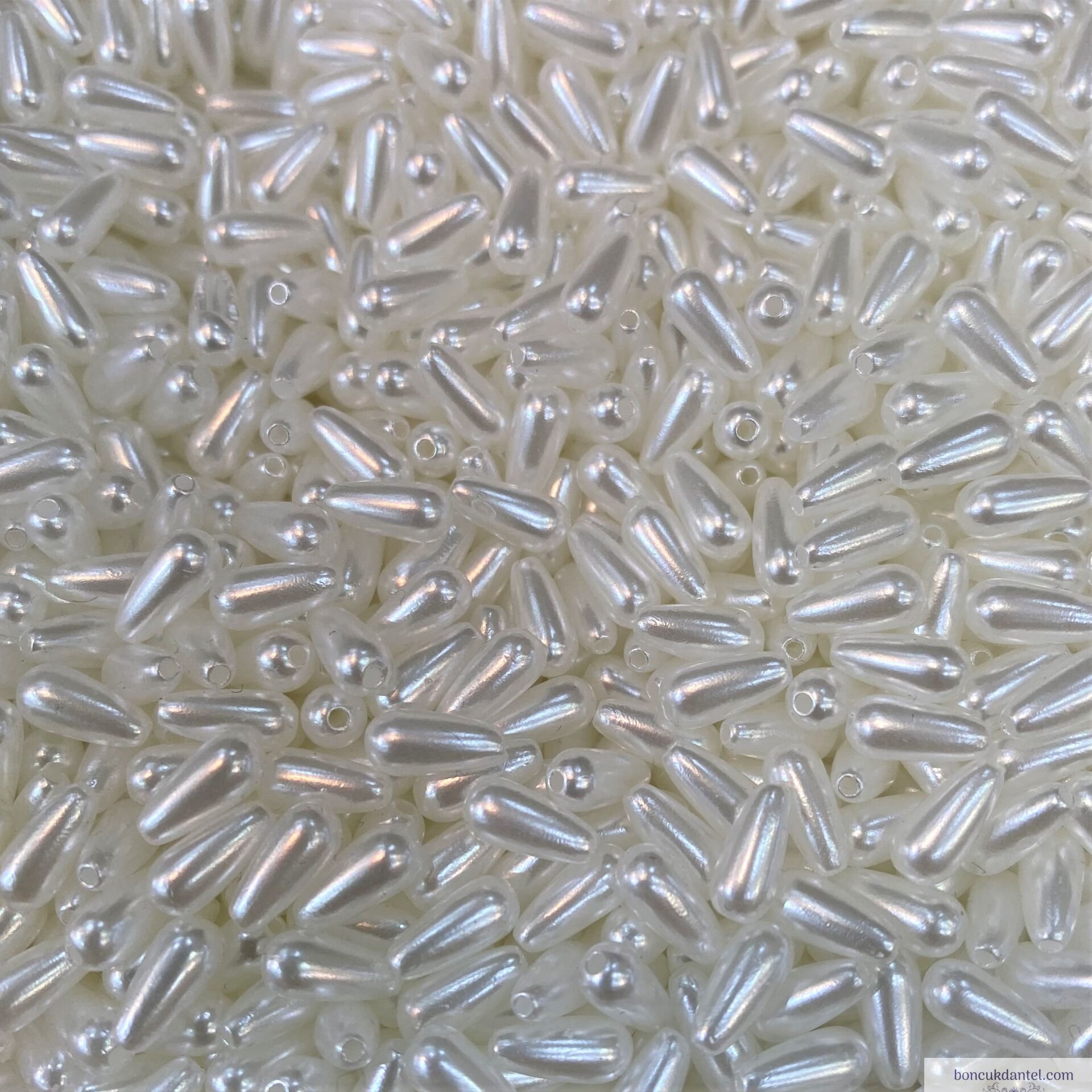 4X8 mm Lüks İnci Kırık Beyaz Rengi (100) Gram