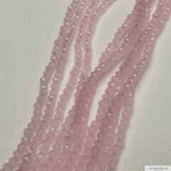 2mm Basık Kristal Buzlu Pudra Pembe Rengi