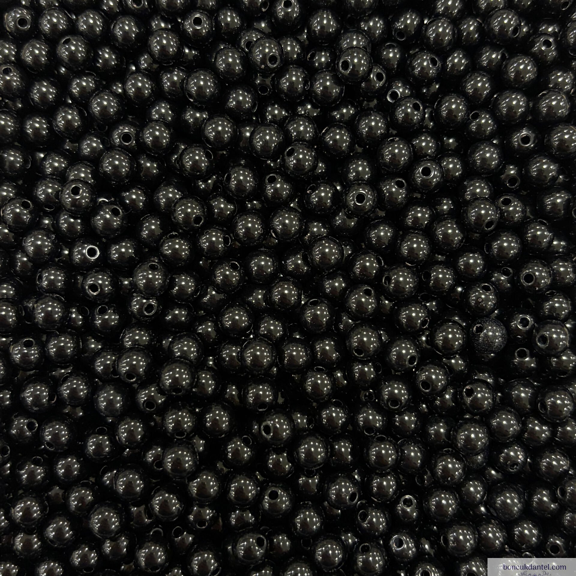 6mm Lüks İnci Siyah Rengi (100) Gram