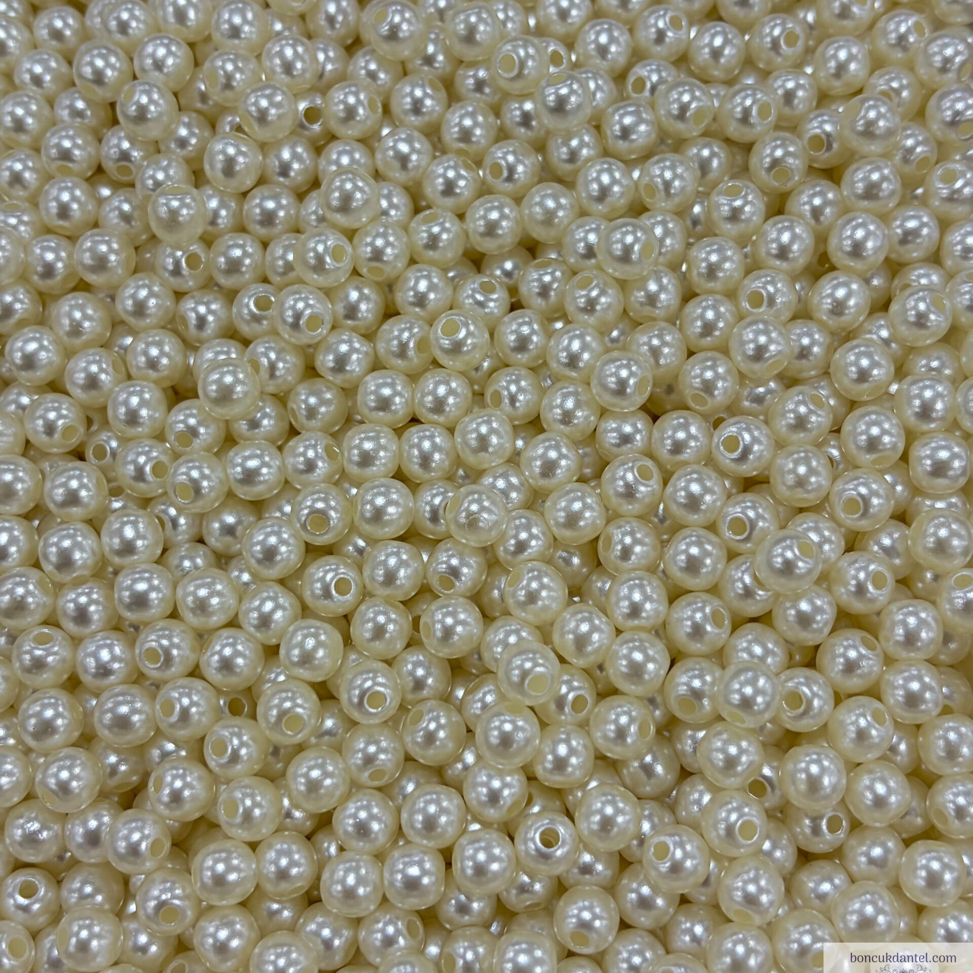 6mm Lüks İnci Krem Rengi (100) Gram