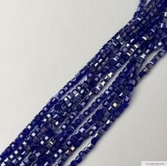4mm Küp Kesim Dizi Kristal  Saks Rengi