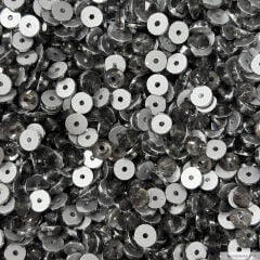6mm  Dikme Cam Taş Black Dıamond Rengi - Ortadan Delikli Yuvarlak
