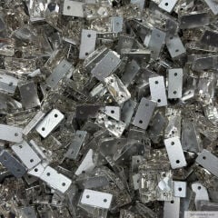 5x10mm Baget Dikme Gümüş Cam Taş