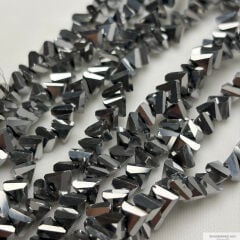 8mm Üçgen (Çapraz) Kaplama Gümüş Rengi