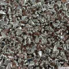 6x10mm Damla Kasalı Cam Taş Renkleri (100'lü) Paket Pembe