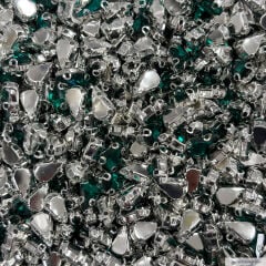 6x10mm Damla Kasalı Cam Taş Renkleri (100'lü) Paket Zümrüt Yeşili